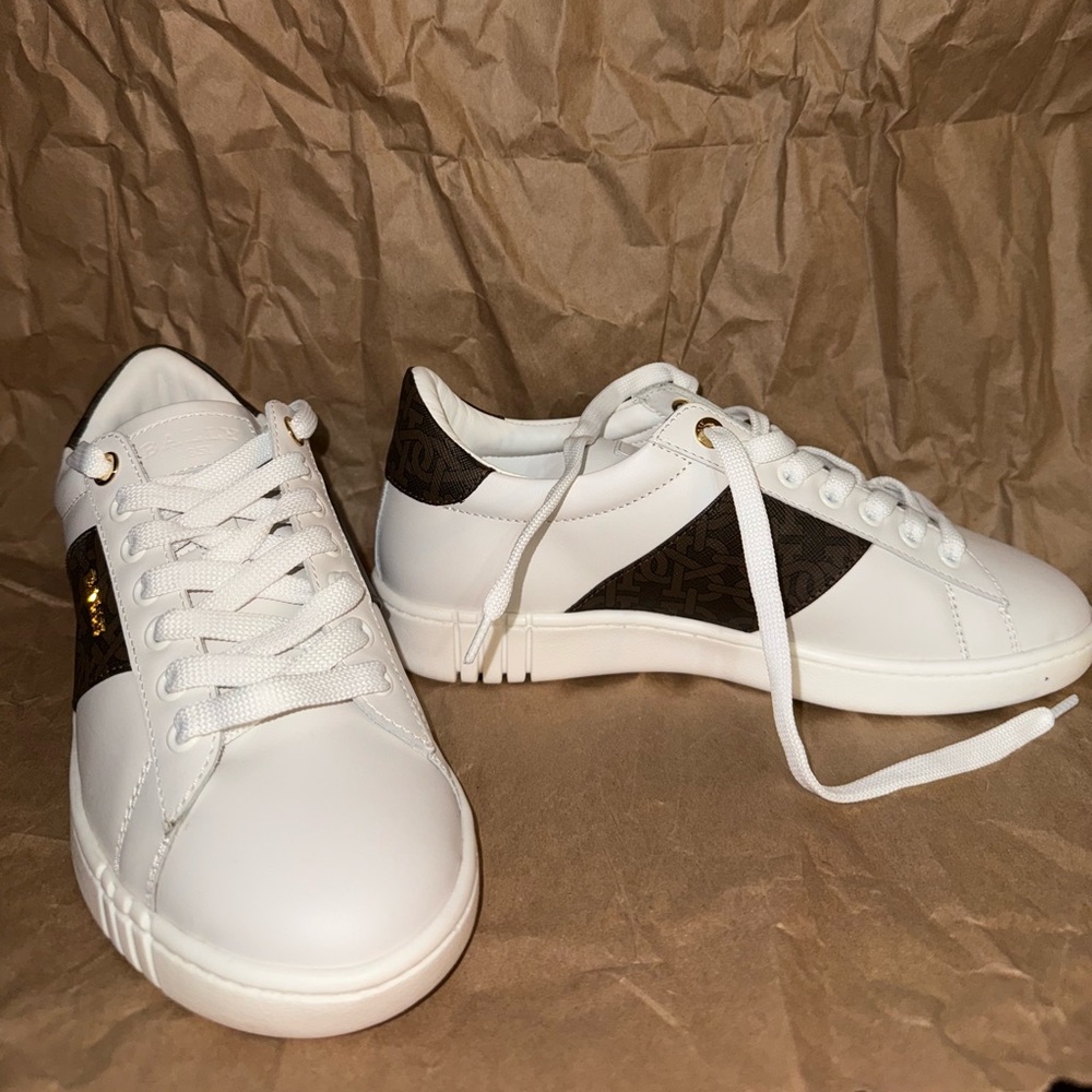 Bally White and Brown Athletic Shoes